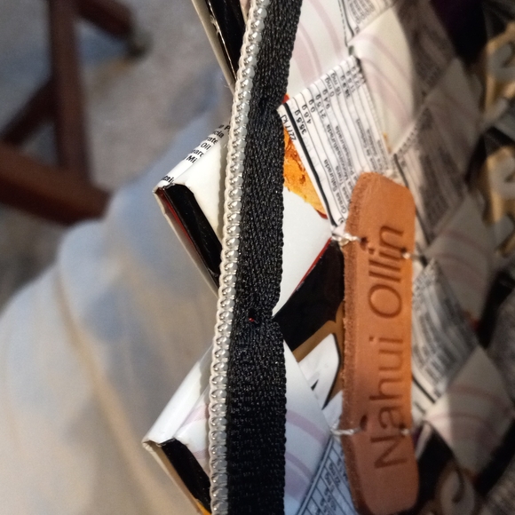 Nahui Ollin black/ white clutch,purse - Picture 2 of 4